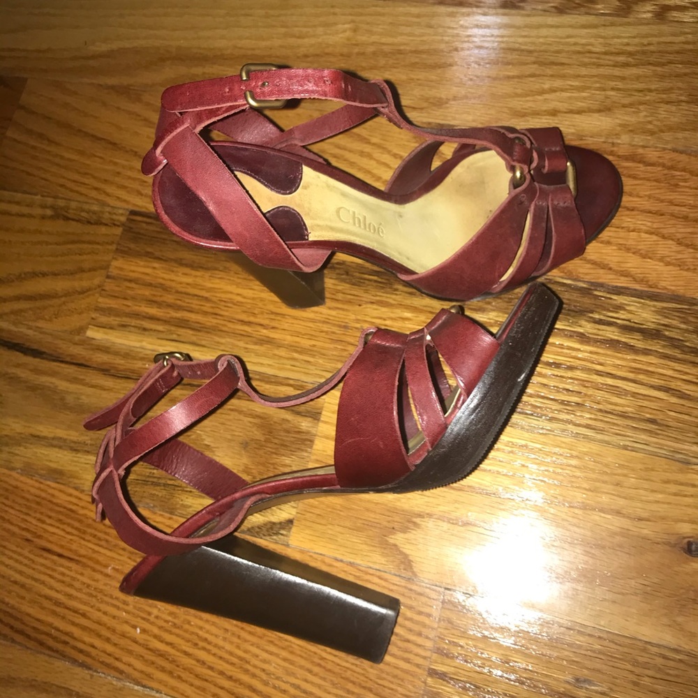 Vintage CHLOE block heel shoes - Size 8/9